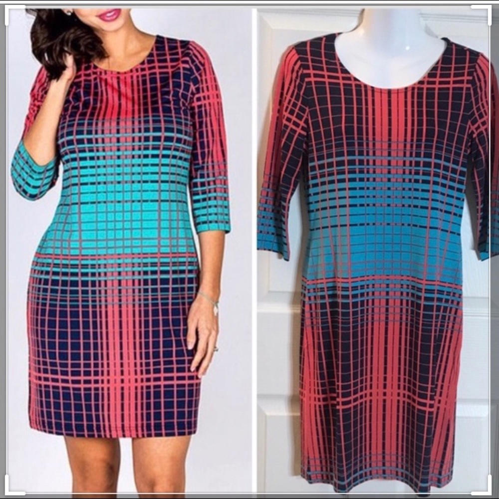 NWT Tracy Negoshian Pink Stripe “Julia” Dress / XS